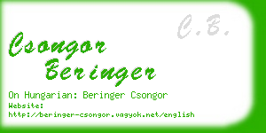 csongor beringer business card